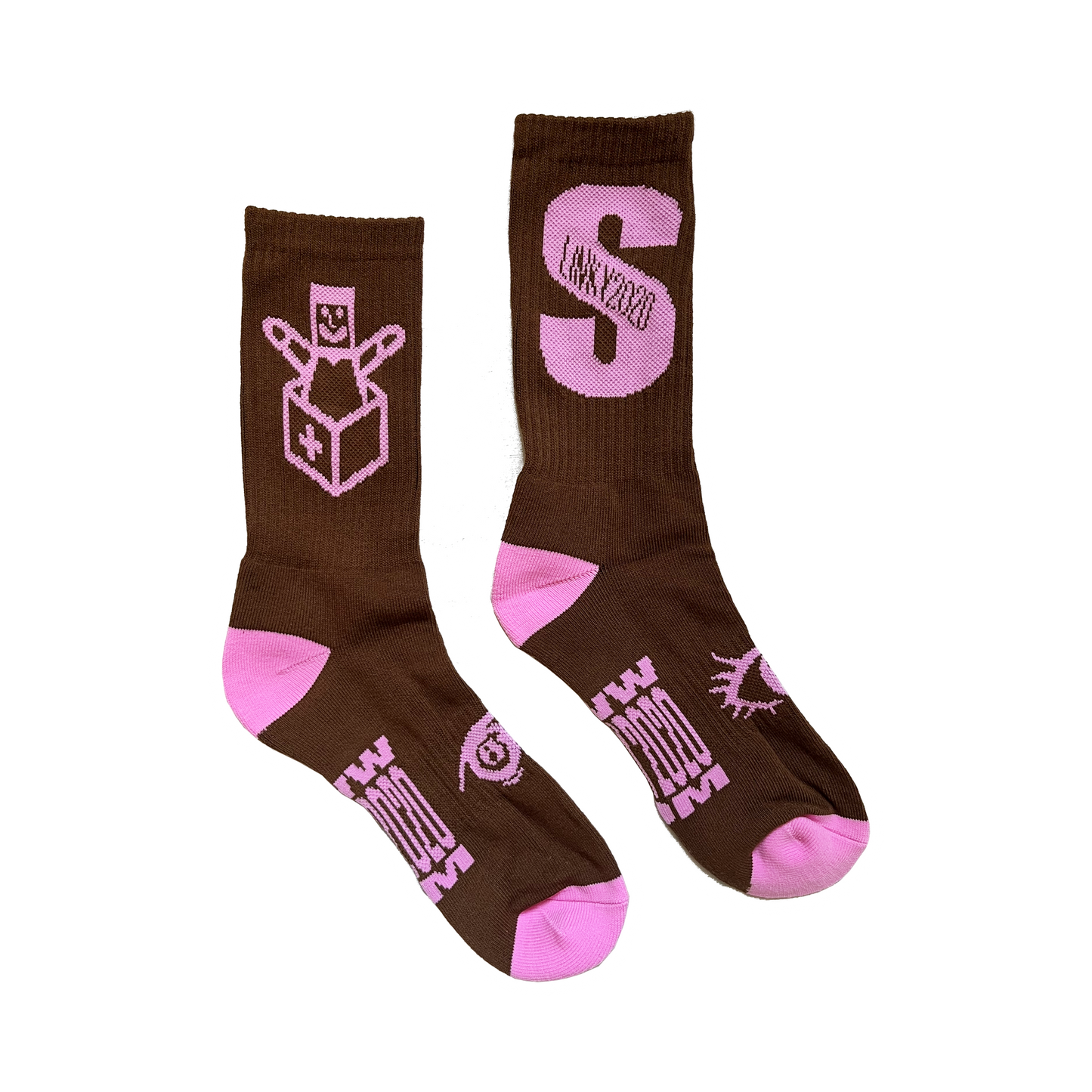 More is More Socks - Brown/Pink