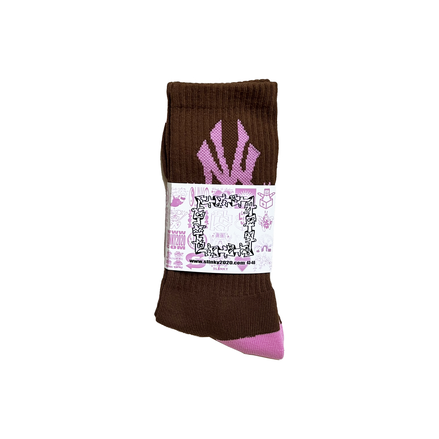 More is More Socks - Brown/Pink