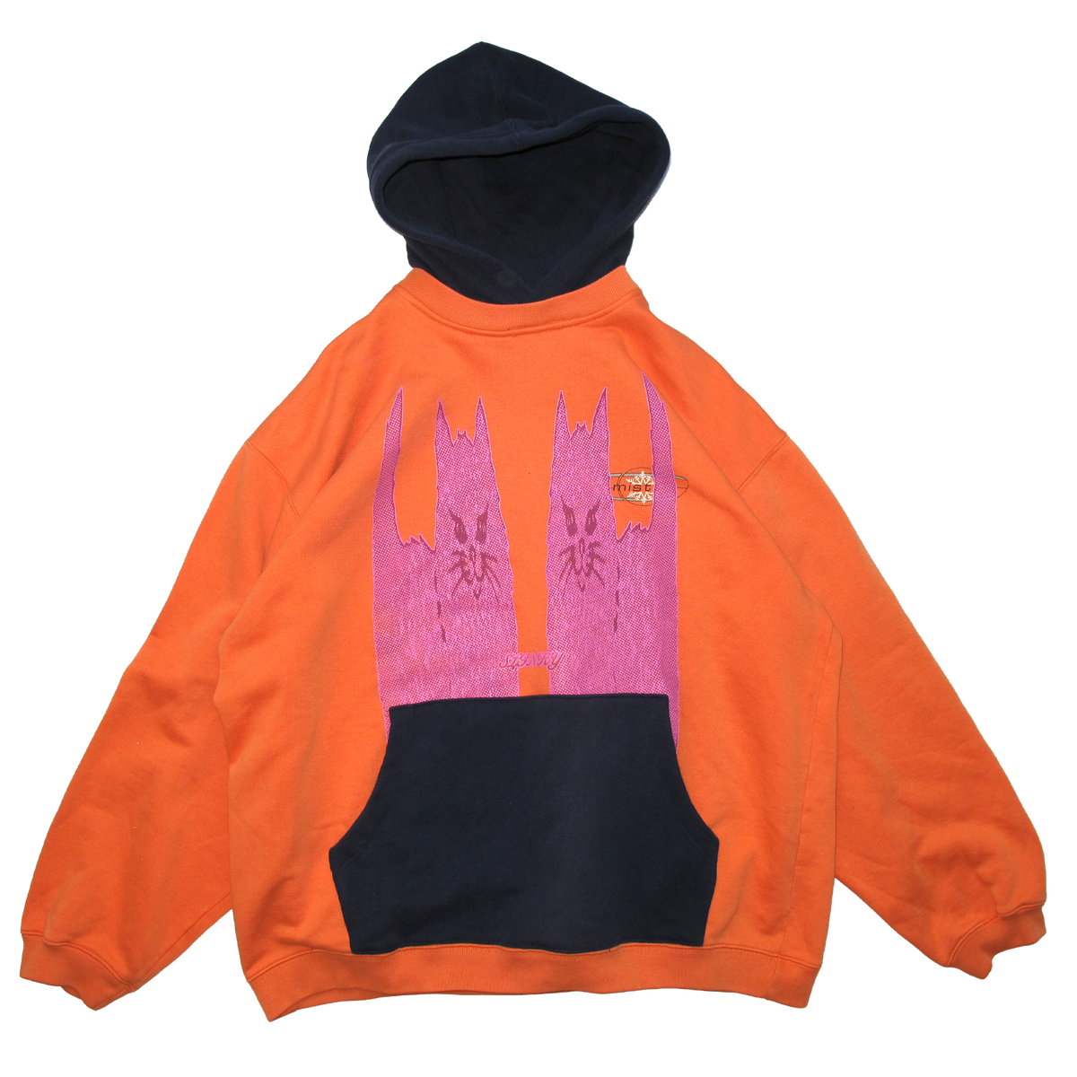 Cats Two Tone Hood - Orange