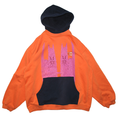 Cats Two Tone Hood - Orange