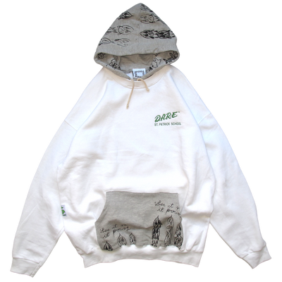 Two Tone Hood - White/Grey