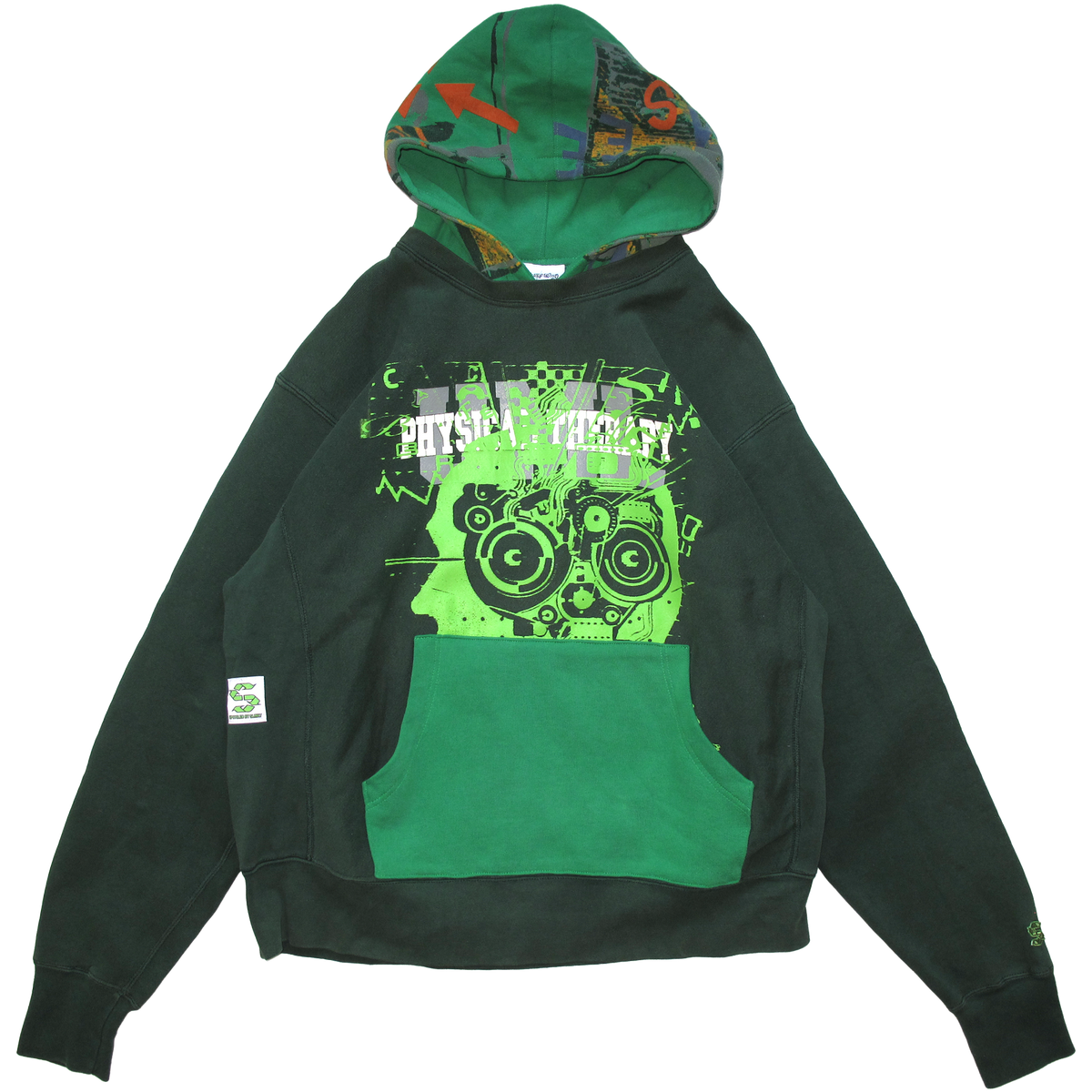 Brain Damage Multi Color Hood - Green