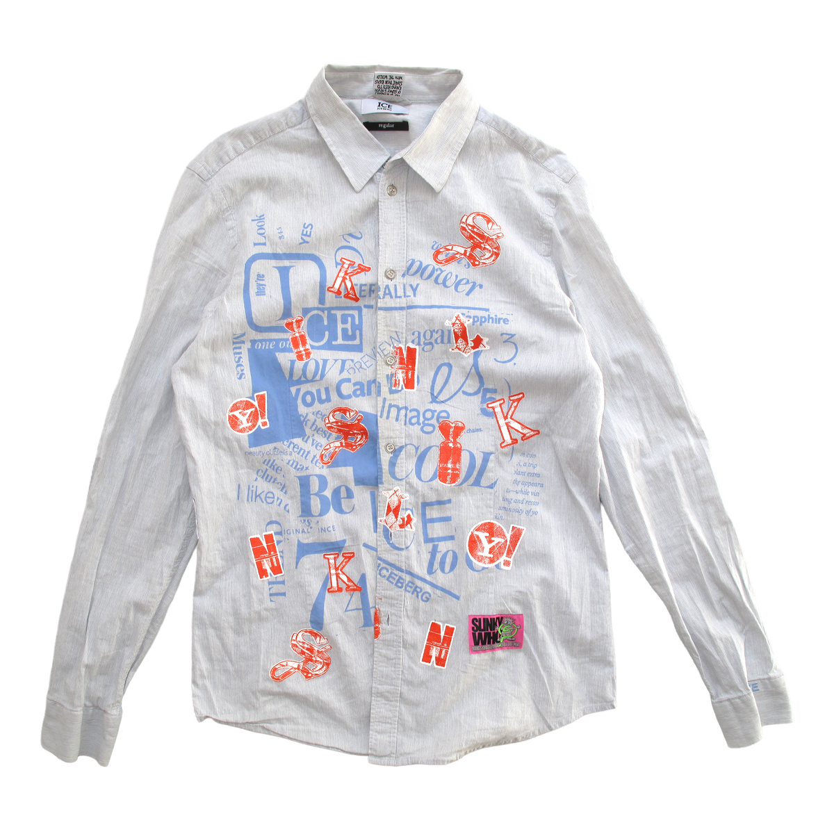 Letters Shirt - White/Blue