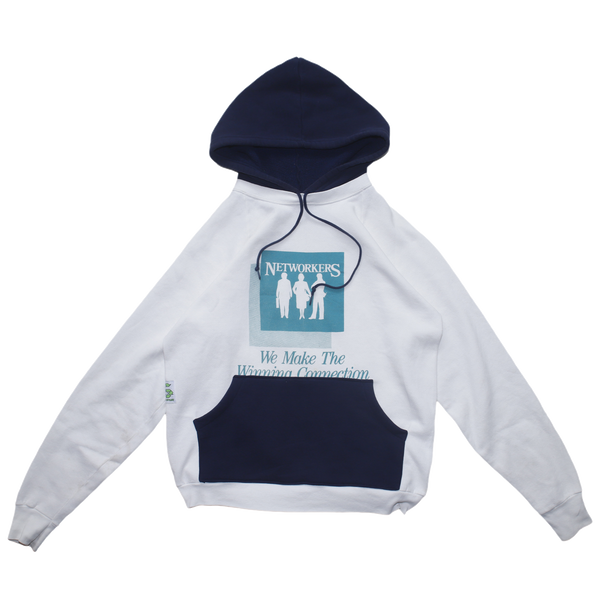 Networkers Two Tone Hoodie - White/Blue
