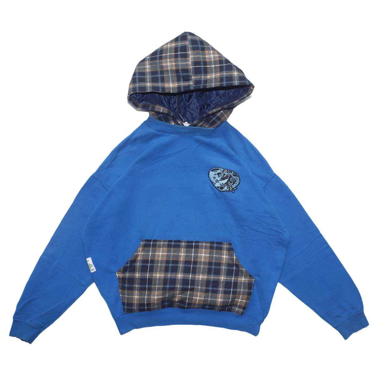 Starhorse Two Tone Hood - Blue/Plaid