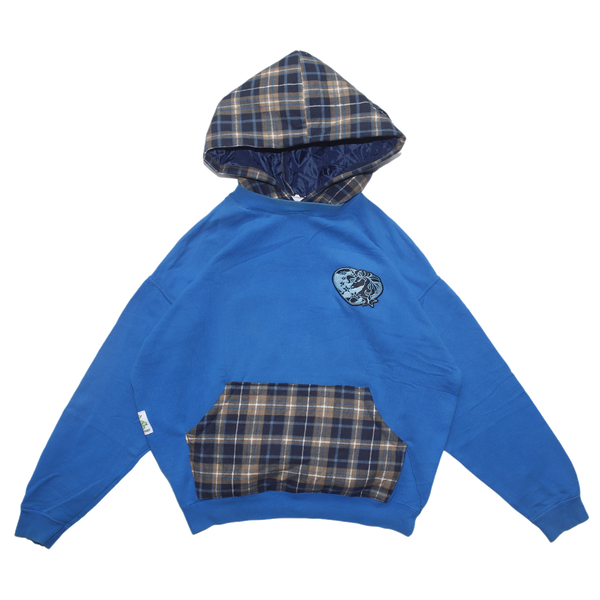 Starhorse Two Tone Hood - Blue/Plaid