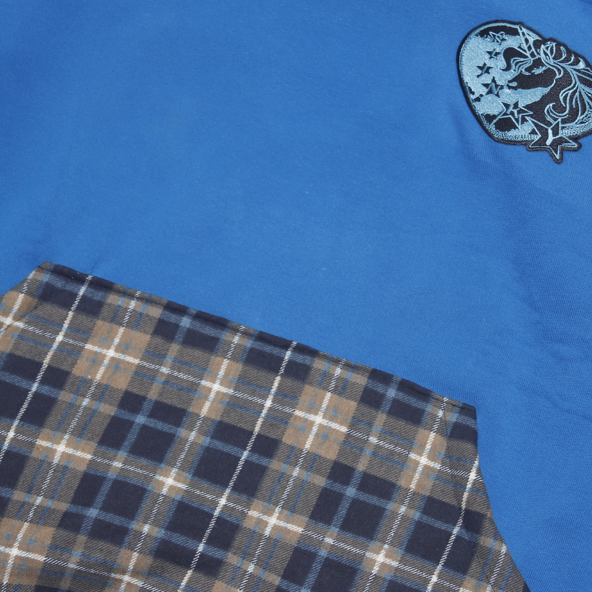 Starhorse Two Tone Hood - Blue/Plaid