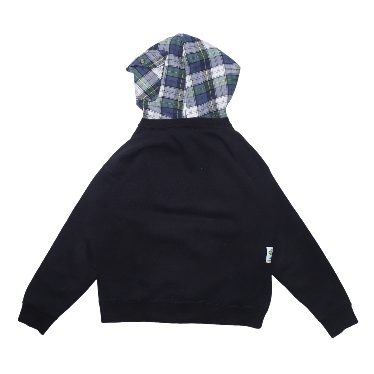 Puzzle Two Tone Hood - Navy/Plaid