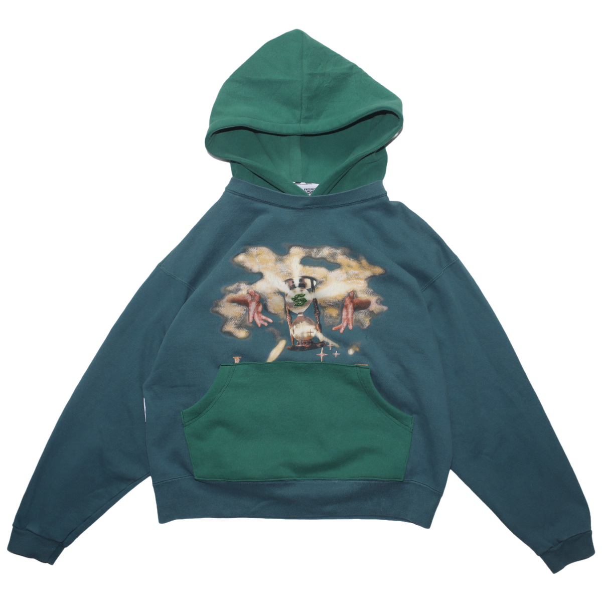 Hourglass Two Tone Hood - Grey/Green
