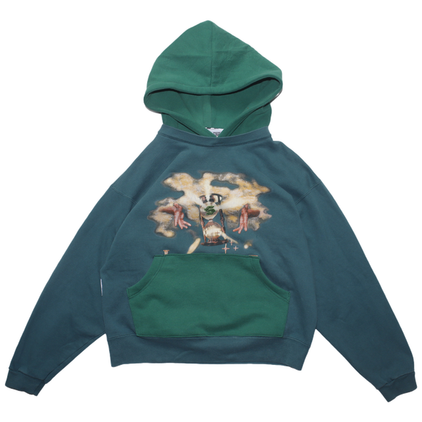 Hourglass Two Tone Hood - Grey/Green