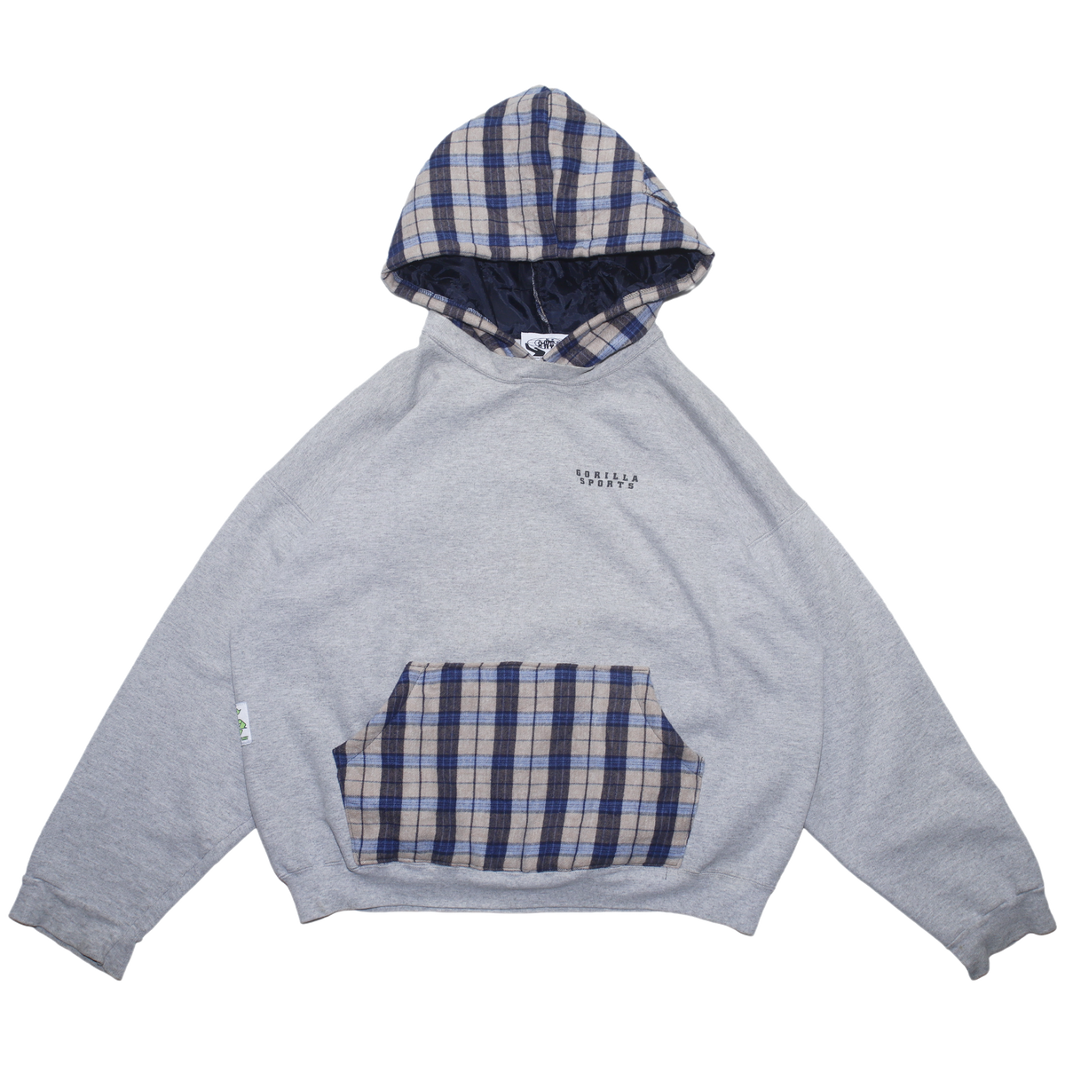 Gorilla Two Tone Hood - Grey/Plaid