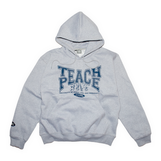 Teach Peace Hoodie - grey