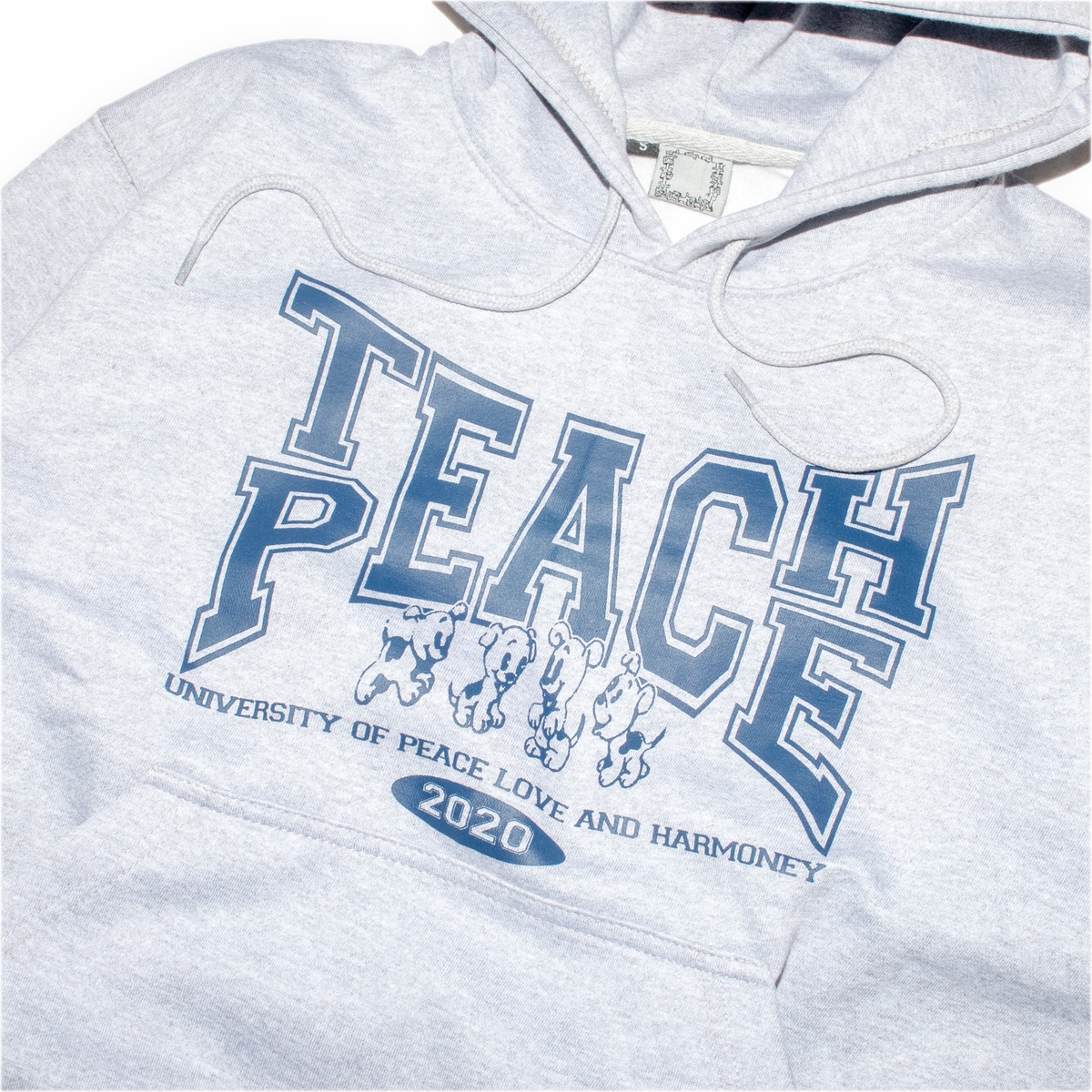 Teach Peace Hood - Grey