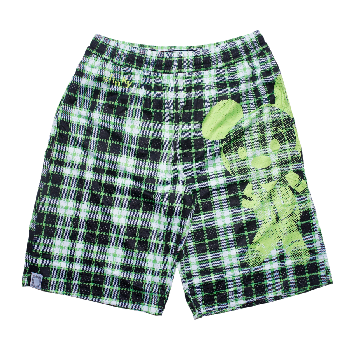 Mouse Mesh Short - Green Plaid