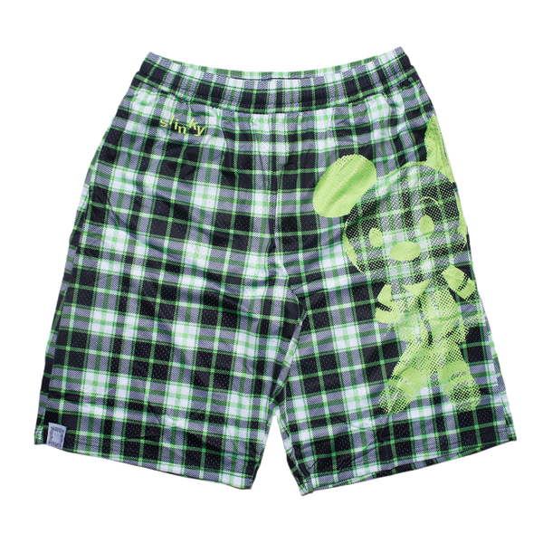 Mouse Mesh Short - Green Plaid