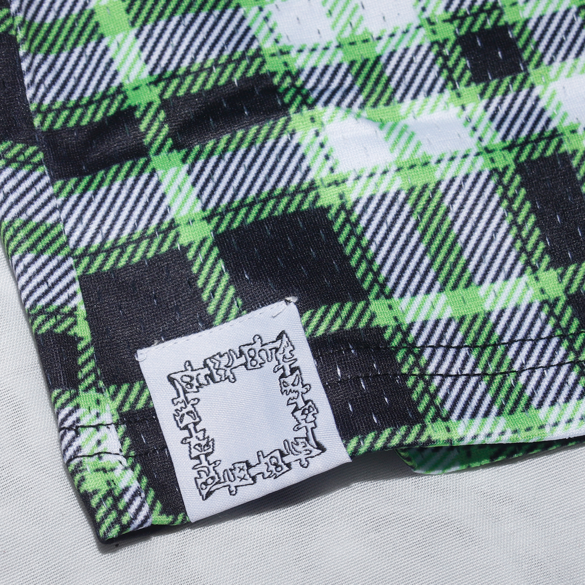Mouse Mesh Short - Green Plaid – slinky2020