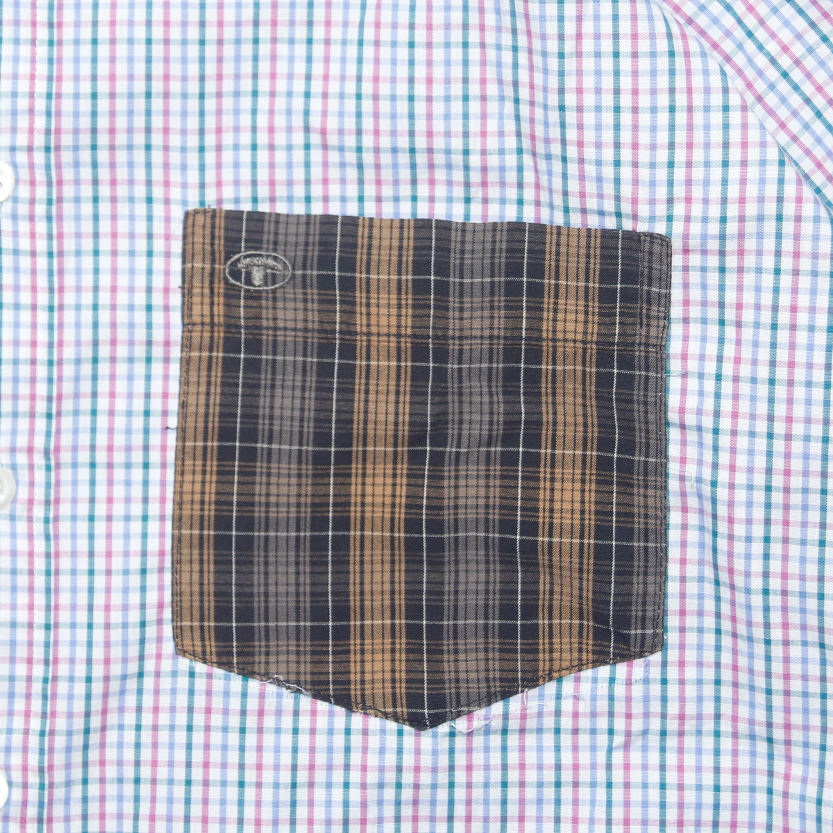 Multi Pattern Shirt - White/Blue
