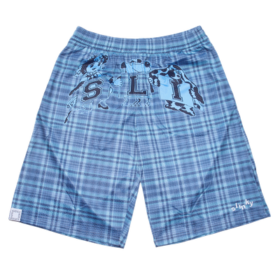 Picco Mesh Short - Blue Plaid
