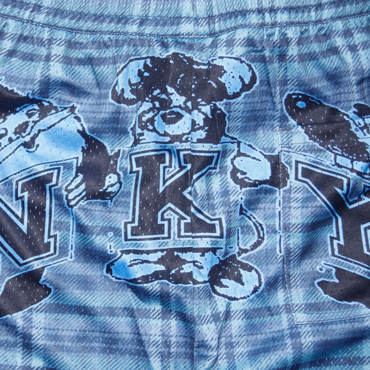 Picco Mesh Short - Blue Plaid