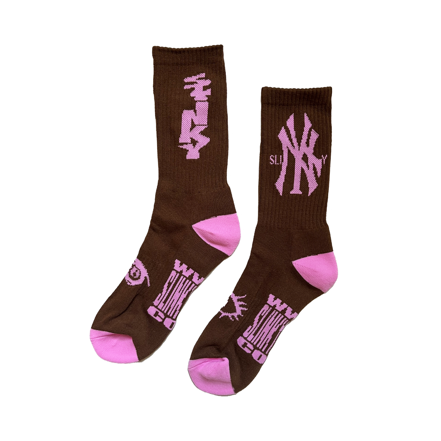 More is More Socks - Brown/Pink
