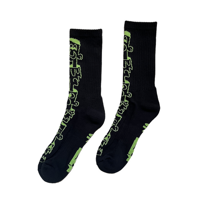 Moodswings Socks - Black/Green