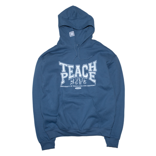 Teach Peace Hoodie - Blue Dusk